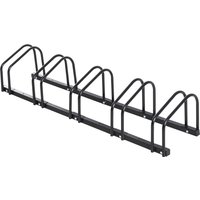 Portabicicletas HOMCOM para 5 bicicletas, soporte para guardar bicicletas, soporte para guardar bicicletas con neumáticos de 65