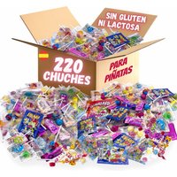 Mega Pack 220 Chuches Cumpleaños. Chuches Relleno Piñata. Chuches Sin Gluten ni Lactosa. Gominolas. Golosinas. Pack Chuches. Chuches Piñata. Chucherias Relleno Piñatas de Cumpleaños Infantil.