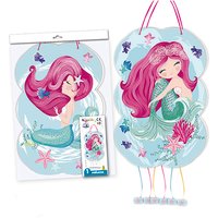 Deliex. Piñata infantiles cumpleaños 47 X 30 cm.Piñata sirena Decoración Fiestas Infantiles Niño y Niña - Piñatas para rellenar con juguetes y chuches. (SIRENA)