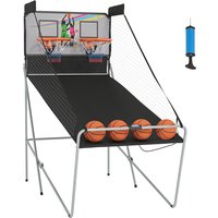 HOMCOM Canastas de Baloncesto Portátiles con Soporte de Acero y Contador