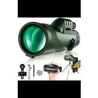 Telescopio Monocular 12X60 Original con Soporte para Telefono Movil y Tripode, Prisma BAK-4 y Prismaticos Monoculares SMC Telescopio Adultos, Gadget para Observacion / Caza de Aves, Regalos para