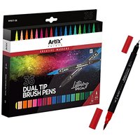 C.A | ARTIX Brush Pens Lettering 🎨 | Set de Rotuladores de Colores | Punta Pincel Flexible | Ideal para Caligrafía, Dibujo y Bullet Journal