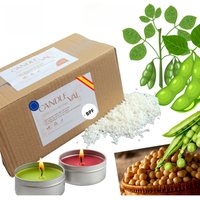 Candleval  Cera de soja de bajo punto de fusión en pequeñas perlas para fabricar velas en vasos y todo tipo de frascos ideal para derretir en microondas