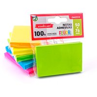 Starplast PACK 1200 NOTAS ADHESIVAS - 12 Tacos de Notas Adhesivas con 100 Hojas Cada una - 50x76mm - Uso Escolar o de Oficina - Vuelta Al Cole - Apuntes - Recordatorios - Instituto - Universidad -
