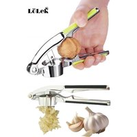 Prensa de Ajos con Cascanueces y Mango Antideslizante Lolek - Utensilio de Cocina Multifuncional