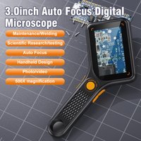Microscopio Digital portátil, pantalla IPS a Color de 3,0 pulgadas, enfoque automático, microscopios de vídeo de monedas de 2MP, aumento de 500x para reloj de joyería