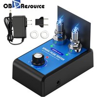 Probador de bujías de coche, probador de sistema de encendido de 110V y 220V, analizador de bujías de doble orificio, escáner Detector automotriz de 0-6000rpm
