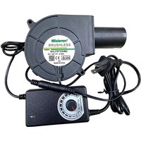 DC 12V 2.85A Mini soplador de leña estufa de barbacoa velocidad ajustable gran volumen de aire Turbo ventilador 5500R/Min estufa de aceite residual estufa de leña