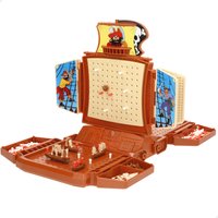 CB Games - Juego de mesa de hundir la flota, 25x37x24 cm, juego clásico o versión pirata, tablero compacto y plegable, 2 paneles, fichas blancas y rojas, juegos de mesa clásicos, juegos de estrategia,