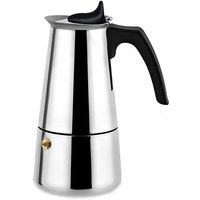Cafetera  Expreso, de 6 y 4 tazas , Cafetera italiana moca, manual para las placas de cocina- inducción ,eléctricas y de gas , Cafetera italiana de acero inoxidable , para uso doméstico, oficina,