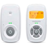 Motorola Nursery AM24 Vigilabebés con Audio, Comunicación Bidireccional, Micrófono de Alta Sensibilidad, Pantalla LCD, Tecnología DECT, Alcance Hasta 300 Metros, Control de Volumen, Alarma de Batería