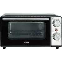 Horno Jocca de sobremesa, eléctrico y portátil con capacidad de 11L, 650W de potencia, temporizador de 30 minutos, regularizador de temperatura hasta 230ºC, elementos calefactores de acero inoxidable