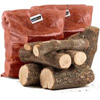 Leña Encina Seca Ecológica Cortada en Troncos Medianos para Barbacoa, Chimenea, Caldera y Estufa, 12/24Kg