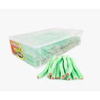 Fini Líneas de Sandía Recubiertas de Azúcar Glaseado Estuche 200 Unidades – Gominolas Tipo Regaliz Blandas, Sabor Sandía, Chuches para Fiestas, Piñatas y Candy Bar