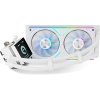 NOX XTREME PRODUCTS Hummer M-240 LCD - Kit refrigeración líquida con pantalla LCD, dos ventiladores de 120 mm con PWM, iluminación ARGB, alto rendimiento térmico, compatible con Intel y AMD, Blanco
