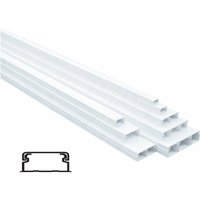 Canaleta 20x12,5 mm Brico Eléctrico - 2 m para Organización de Cableado en Instalaciones Eléctricas