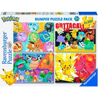 Ravensburger - Puzzles Pokémon Pack De 4 |   Rompecabezas 5 años o más |   Regalo Niño 5 Años O Más De 100 Piezas Cada Uno |   Puzzle Infantil De 36 X 26 Cm |   Rompecabezas de Ravensburger
