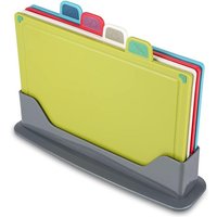 Set de 4 tablas de cortar de cocina sin BPA, no tóxicas y seguras con fregadero ONFENG OF2537 - Juego de tablas de plástico resistente y duradero para cortar alimentos REGALO DIA MADRE