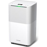 HUMILABS OL12-BD031A Deshumidificador Portátil 12L/D, 36dB Bajo Ruido, 2L Tanque de Agua, 3 Modos + Temporizador 24h, Bloqueo de Seguridad, Ruedas 360°, Desagüe Automático/Manual, Blanco