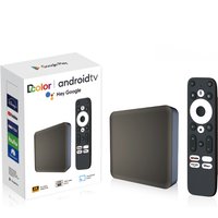 TV Box Android 12 4K Certificado por Google, Amlogic S905Y4-B, 2GB RAM 32GB ROM, 3 Antenas WiFi Bluetooth 5.0, Compatible con Prime Video y Disney+, Control por Voz con Google Assistant
