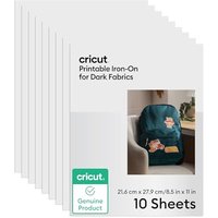 Papel de transferencia Cricut para tejidos oscuros - 3 hojas A4 - Vinilo HTV imprimible para impresoras de inyección de tinta - Resistente al agua - Compatible con Cricut