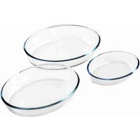Juego de Bandejas de Vidrio Ovaladas para Horno 0.7-1.6-2.4L Klack