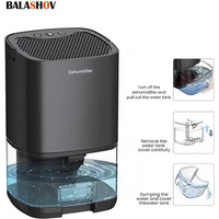 Deshumidificador de aire portátil, máquina absorbente de humedad silenciosa, secador de aire para el hogar, dormitorio, oficina, cocina, desodorante, enchufe UE/EE. UU.