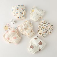 Pantalones de entrenamiento lavables para bebés, pañales de algodón, pañales de gasa con burbujas, ropa interior reutilizable transpirable para niños, pañales de tela para niños pequeños