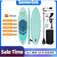 Tabla de Paddle Surf Inflable InnoExpo de 320-350 cm, Tabla de Surf SUP Antideslizante para Deportes Acuáticos con Accesorios