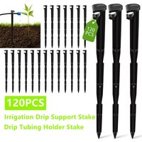 120 piezas de soportes de sujeción de 1/4 pulgada (6.35mm) para mangueras, herramientas de jardín, tuberías de riego y accesorios de microirrigación por goteo