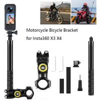 Soporte para bicicleta de motocicleta Insta360 X3 X4 con palo de Selfie Invisible para GoPro Hero12 11 10 accesorios para cámaras de acción DJI