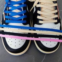 1 par de cordones planos de algodón blanco negro rosa para zapatillas deportivas informales zapatos de baloncesto cordones mujeres hombres cordones