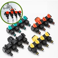 Conector de grifo, accesorios de jardín, distribuidor de agua, suministros de riego de 4 vías, accesorios de riego, herramienta, sistema divisor de manguera para el hogar