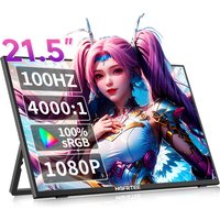 HGFRTEE Monitor portátil de 21,5 pulgadas y 100 HZ pantalla grande para juegos 100% sRGB con pantalla externa HDMI tipo C para ordenadores portátiles PC Xbox PS5