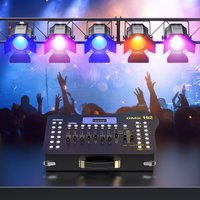 U'King-consola inalámbrica DMX de 192 canales con transmisor y receptores, controlador de luz de 192 canales, controlador de iluminación de escenario DMX512