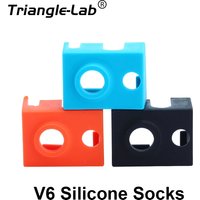 Trianglelab ®   Calcetines de silicona de alta calidad para bloques calefactores de cartucho V6, calcetines V6 para bloques calefactores PT100 y boquillas Hotend V6 Dragon