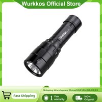 Wurkkos DL10R antorcha de buceo XHP70.2 linternas LED 4500lm 21700 USB-C interruptor giratorio recargable Control magnético