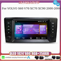 Andorid para VOLVO S60 V70 XC70 XC90 2000-2004 reproductores de vídeo Multimedia para coche navegación inalámbrica CarPlay pantalla Bluetooth Radio