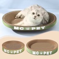 Rascadores para Gatos de Cartón Corrugado Ovalados/Redondos de 35/45/50/55cm, Cama Rascadora para Gatos, Almohadilla Rascadora Duradera y Resistente al Desgaste con Adhesivo de Maíz, Nido para Afilar