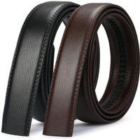 Cinturones con hebilla automática de 3,5 cm para hombre, cinturón sin hebilla, cuerpo sin hebilla, correa de cuero PU para hombre de alta calidad, cinturón ancho para pantalones vaqueros