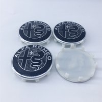 4 Uds 60MM 10pin GTAM newblsck emblemas de coche cubiertas centrales de rueda pegatinas de tapacubos para Alfa Romeo Giulia Giulietta Mito 159 166 147