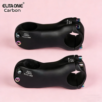 Tija de Bicicleta de Montaña Elitaone de Carbono, 6/17 Grados, Tija de Bicicleta de Carretera Positiva/Negativa, Apta para Manillares de Fibra de Carbono
