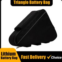 Bolsa de batería triangular para bicicleta eléctrica, 36V, 48V, 60V, 72V, E-BIKE, bolsas triangulares para cuadro de bicicleta negra, carga máxima de 126 celdas