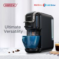 Cafetera Multi Cápsulas HiBREW, Frío/Caliente, Compatible con Dolce Gusto, Leche, Nespresso, Cápsulas ESE, Café Molido, Cafetería, 20 Bares, 5 en 1
