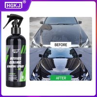 HGKJ S6 Spray de revestimiento cerámico definitivo, protección de pintura hidrofóbica de alto brillo, Nano superior 9H, cera de larga duración, detalle de cuidado del coche