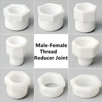 Juntas reductoras de hilo macho-hembra de PVC 1/8 1/4 3/8 1/2 3/4 1 "accesorios de tubería de agua de riego de jardín adaptadores de tanque de peces de acuario