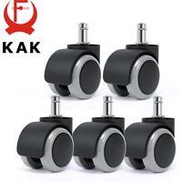 KAK 5 uds ruedas giratorias universales de 2 pulgadas silla de juegos de repuesto ruedas para sillas de oficina ruedas para carritos herrajes para muebles