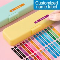 Etiquetas impermeables personalizadas personalizadas para biberones, tazas y cuadernos para niños, pegatinas reutilizables con nombre no tóxicas para útiles escolares