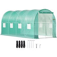 SucceBuy Marco galvanizado para invernadero de túnel para caminar y cubierta impermeable 15x7x7/10x7x7/20x10x7/12x7x7 pies Invernaderos y marcos fríos