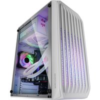 Mars Gaming MC-S2, Caja PC Gaming Compacta Micro-ATX, Rejilla Frontal, Ventana Lateral, Soporte Refrigeración Líquida, 2 Ventiladores FRGB, Caja PC Negro o Blanco